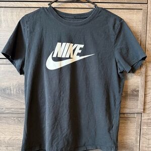Nike Black Tee with White Swoosh